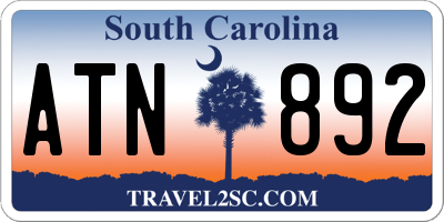 SC license plate ATN892