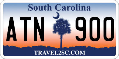 SC license plate ATN900