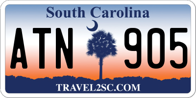 SC license plate ATN905