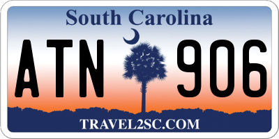 SC license plate ATN906