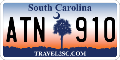 SC license plate ATN910