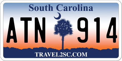 SC license plate ATN914