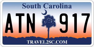 SC license plate ATN917