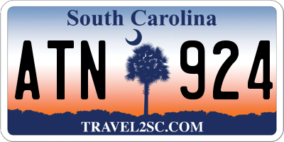 SC license plate ATN924