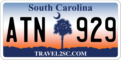 SC license plate ATN929