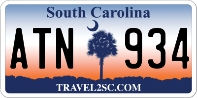 SC license plate ATN934