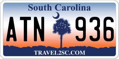 SC license plate ATN936