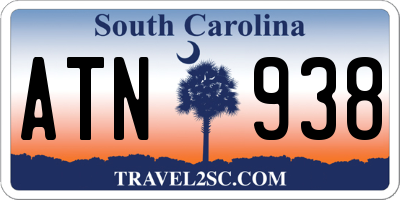 SC license plate ATN938