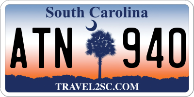SC license plate ATN940