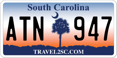 SC license plate ATN947