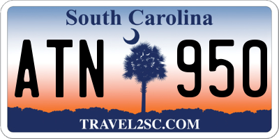 SC license plate ATN950