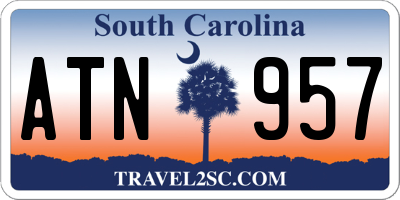 SC license plate ATN957