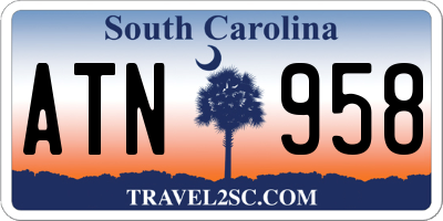 SC license plate ATN958