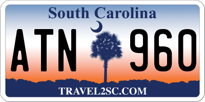 SC license plate ATN960