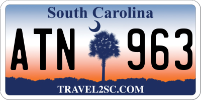 SC license plate ATN963