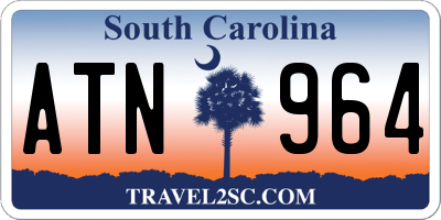 SC license plate ATN964