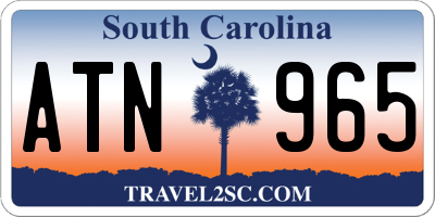 SC license plate ATN965