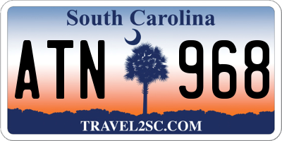 SC license plate ATN968