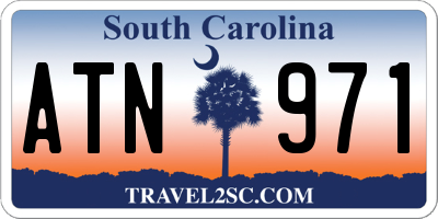 SC license plate ATN971