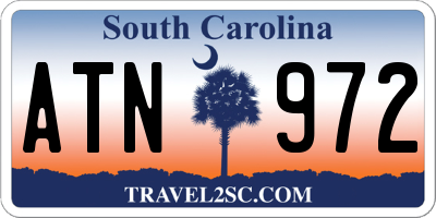 SC license plate ATN972
