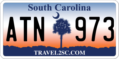 SC license plate ATN973