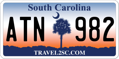 SC license plate ATN982