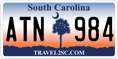 SC license plate ATN984