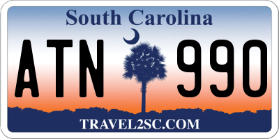 SC license plate ATN990