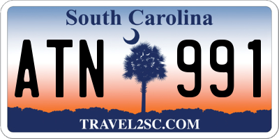 SC license plate ATN991