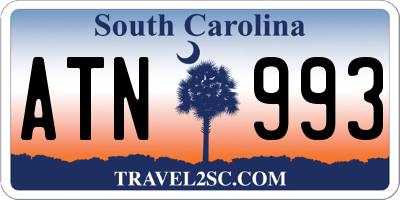 SC license plate ATN993