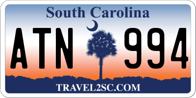 SC license plate ATN994