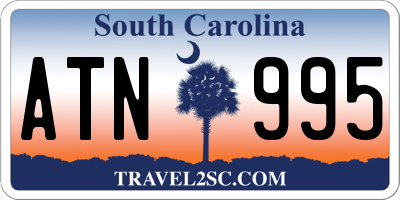 SC license plate ATN995