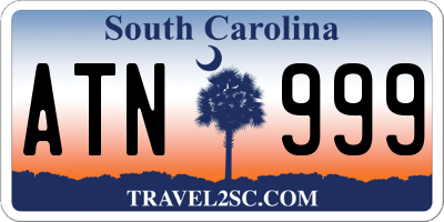 SC license plate ATN999