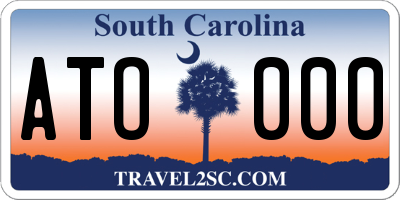 SC license plate ATO000