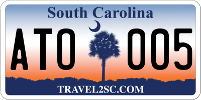 SC license plate ATO005