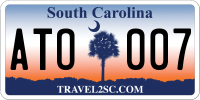 SC license plate ATO007