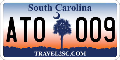 SC license plate ATO009