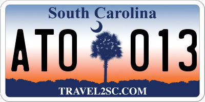 SC license plate ATO013