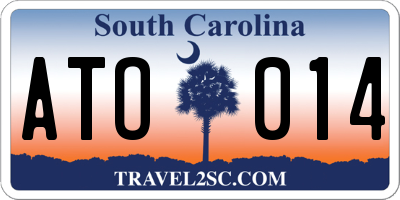 SC license plate ATO014