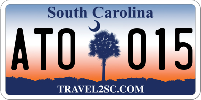SC license plate ATO015