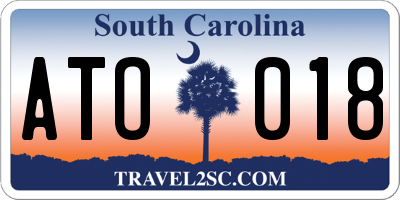SC license plate ATO018