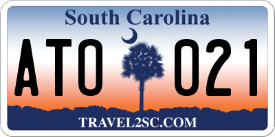 SC license plate ATO021