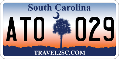 SC license plate ATO029