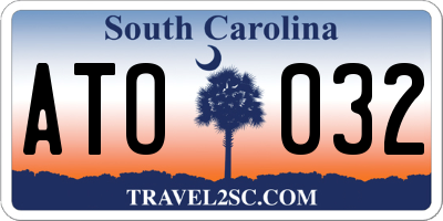 SC license plate ATO032