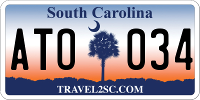 SC license plate ATO034