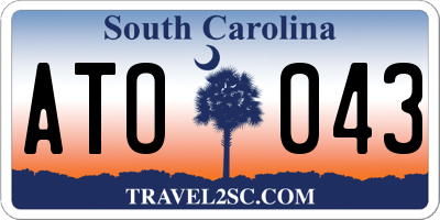SC license plate ATO043