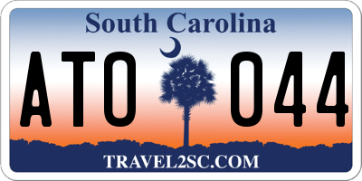 SC license plate ATO044