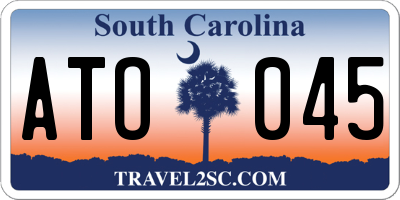 SC license plate ATO045