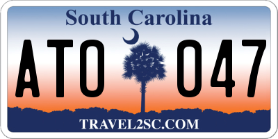 SC license plate ATO047