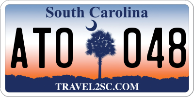 SC license plate ATO048